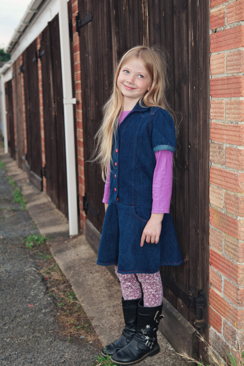 button up dress with boots Denim Dress for Girls from Where Does It Come From? wheredoesitcomefrom.co.uk