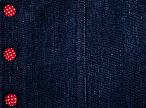 Dark blue dress colour swatch with buttons Denim Dress for Girls from Where Does It Come From? wheredoesitcomefrom.co.uk
