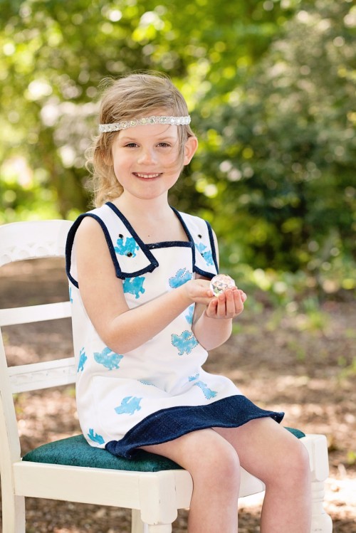 Freya Pinafore Dress Sitting