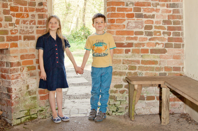 Button-up Dress and Jumpin' Jeans holding hands ethical jeans