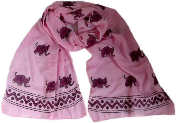 pink elephant scarf coiled pink elephant scarf from Where Does It Come From? www.wheredoesitcomefrom.co.uk ethical fairtrade handwoven traceable