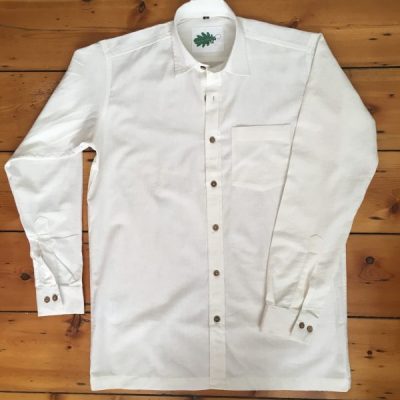organic white shirt size guidance