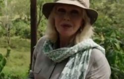 joanna Lumley wears Where Does It Come From? ethical elephant scarf