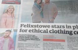 EADT covers Where Does It Come From? ethical clothes photoshoot collaboration in Felixstowe