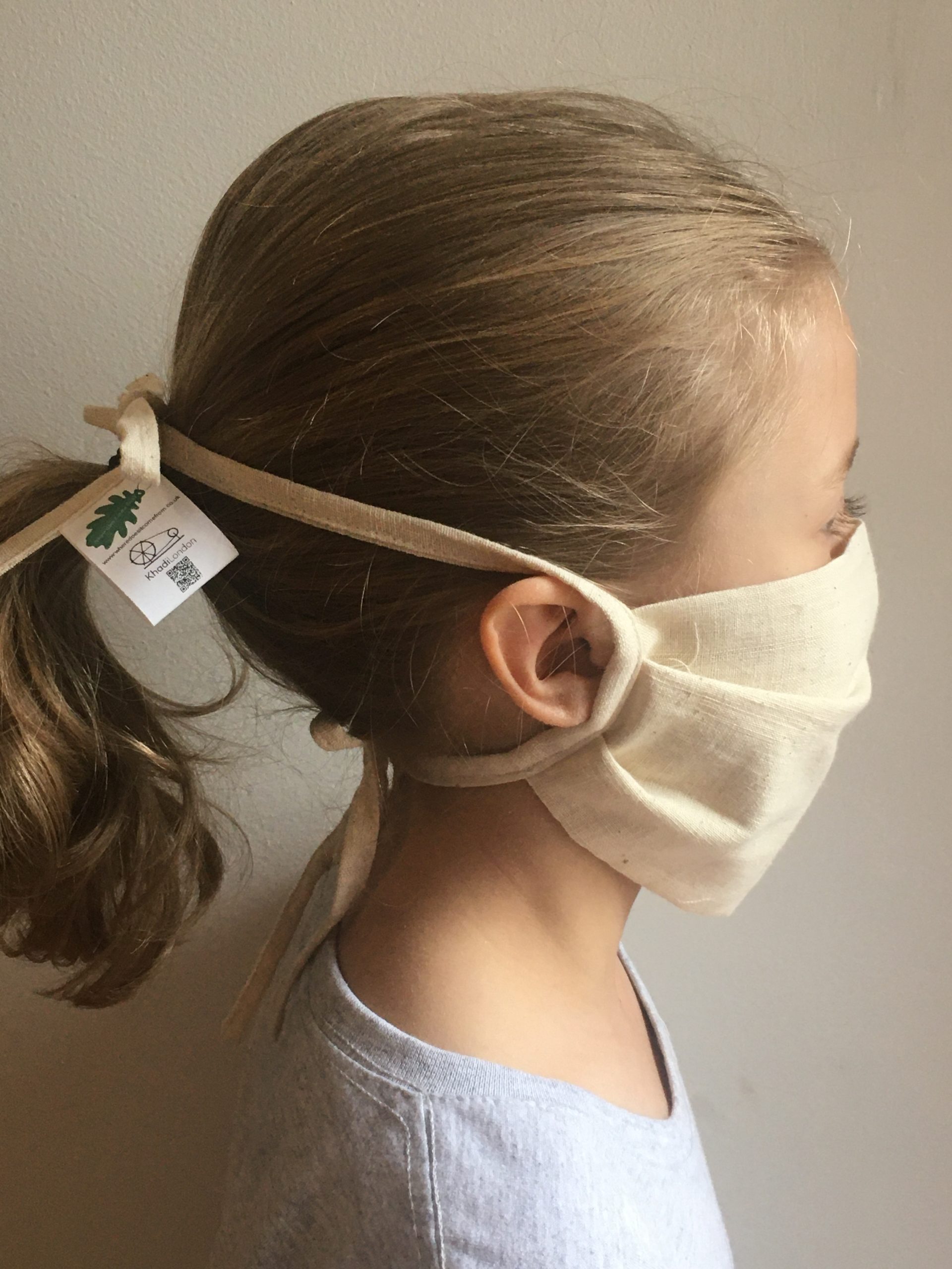 child in organic cotton face mask 2